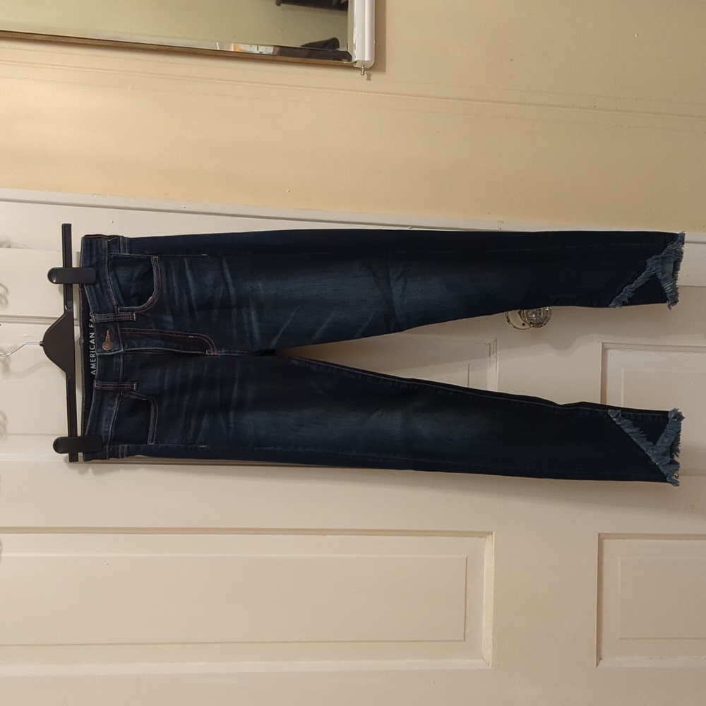 Frayed Jegging Crop Tall length